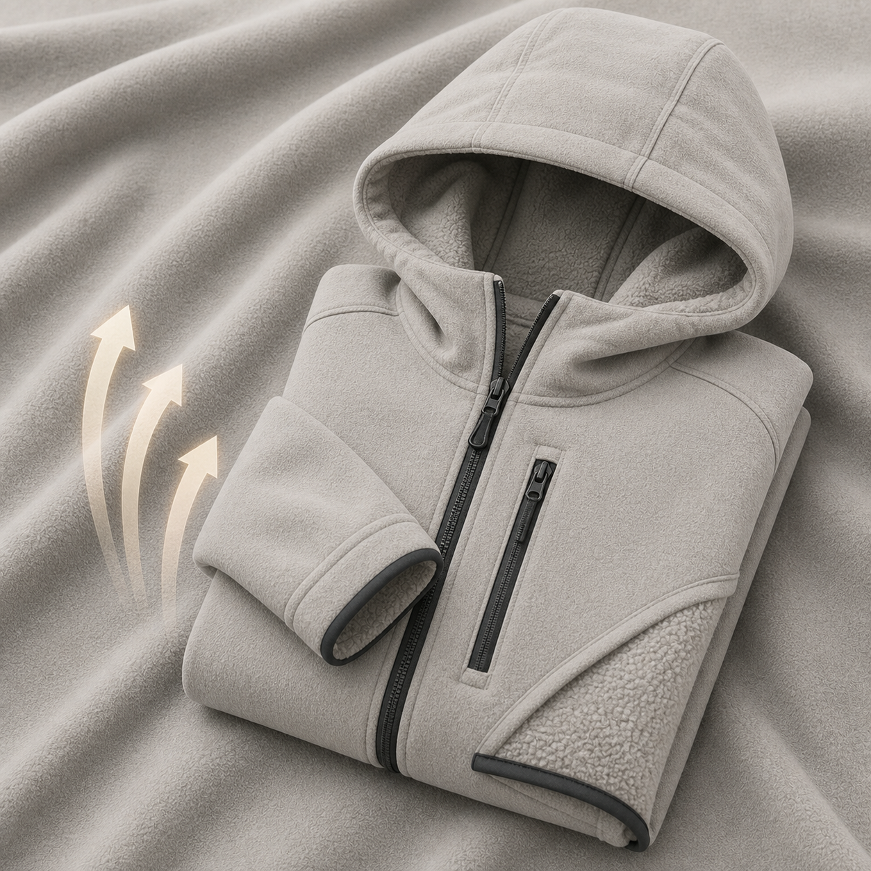 1070R# 4-Way Stretch Bonded Fleece Thermal Fabric | 345GSM | Factory-Direct | Haida