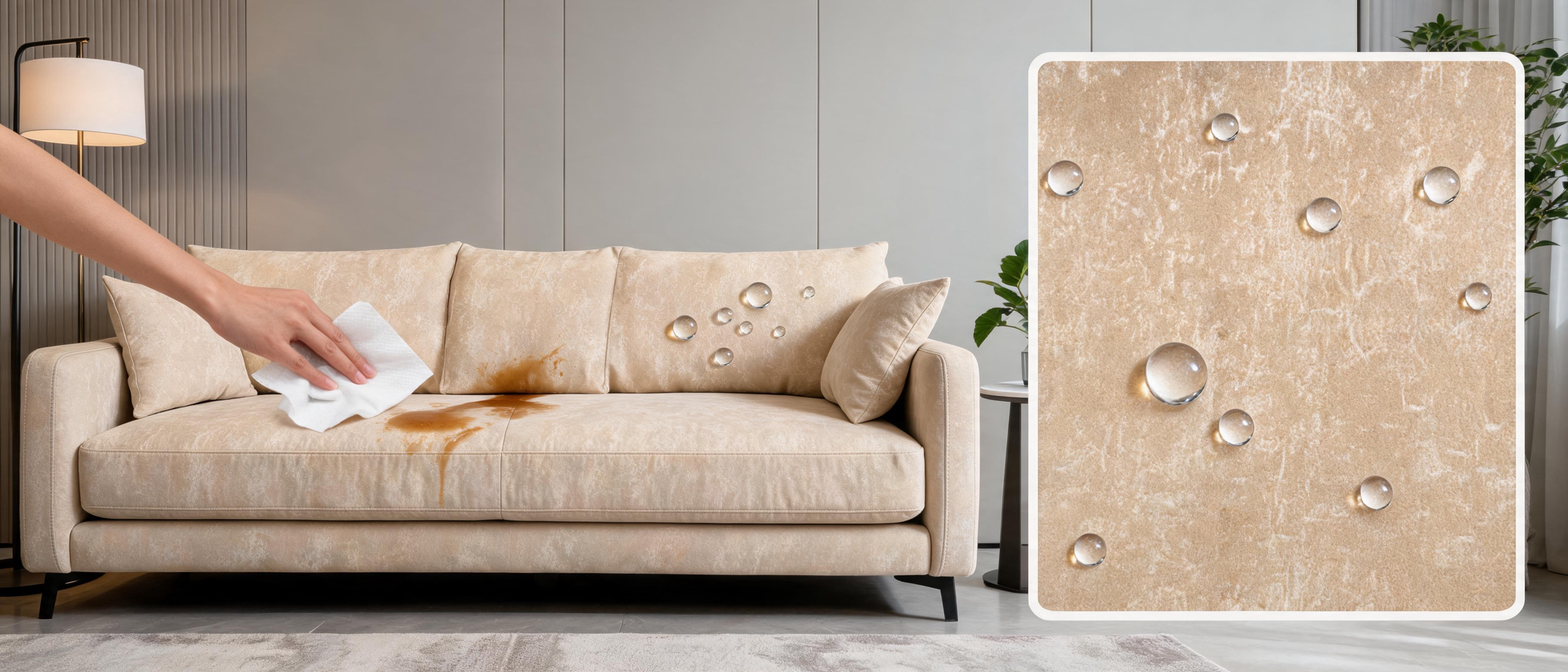 WATERPROOF & STAIN-RESISTANTSOFA FABRIC